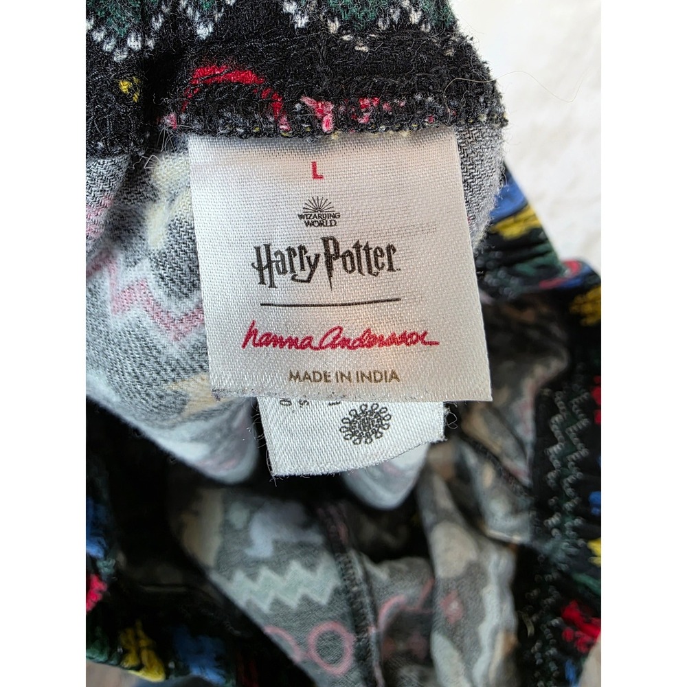 Hanna Andersson Harry Potter Organic Cotton Pajama Set Large Fair Isle Wizarding - Picture 10 of 12